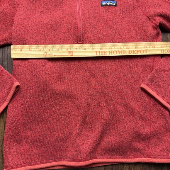 Patagonia Better Sweater Womens Medium Red 1/4 Zip Fleece Jacket Pullover 25617 - Picture 5 of 6